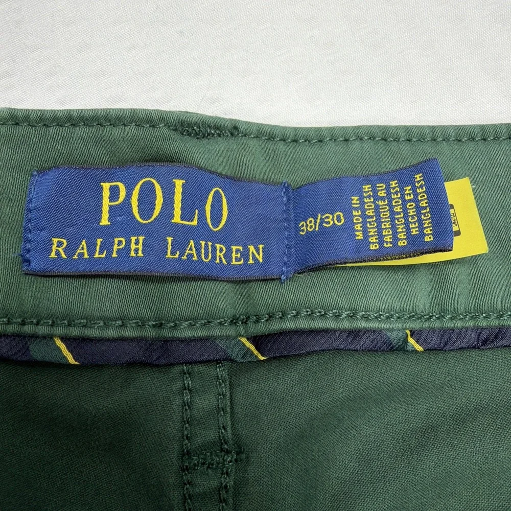 Polo Ralph Lauren Olive Green Varick Slim Straight Jeans Men 38x30 Preppy Pants